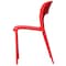 Fabulaxe Modern Plastic Outdoor Dining Chair with Open Curved Back, Red, PK 4 QI004227.RD.4 - alternate 6